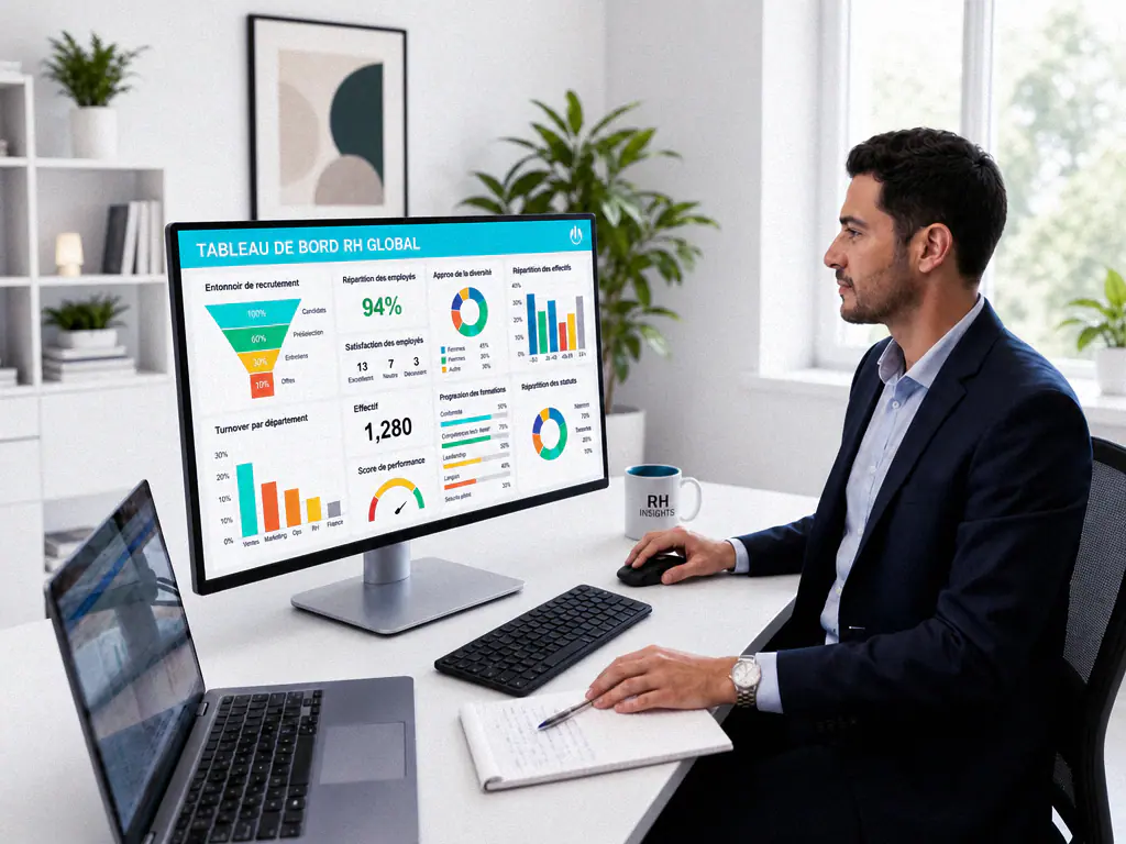 Tableau de bord RH produit automatiquement pour la direction